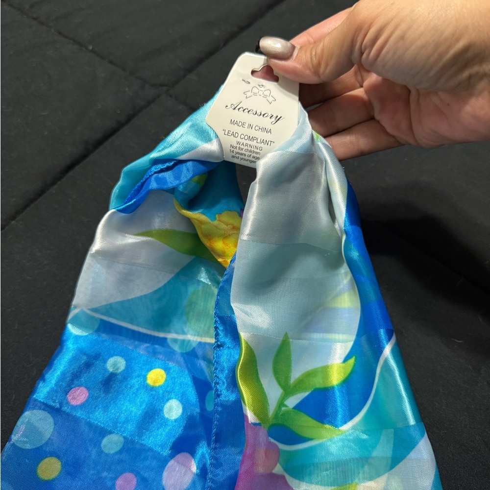 Accessory Collective Blue and Yellow Floral Scarf